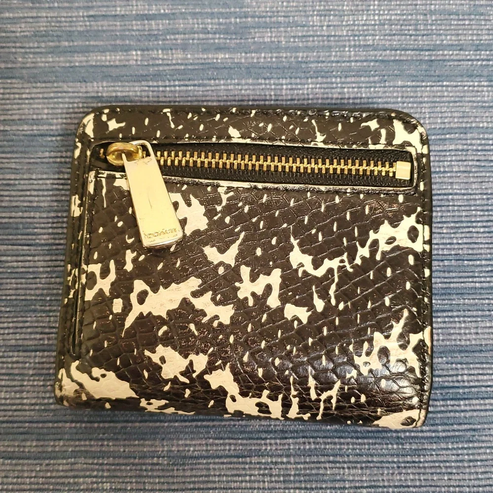 COACH Black and White Animal Print Wallet